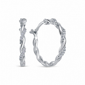 Серьги конго СФЗ1152В серебро