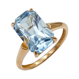 Кольцо один камень К120-7459Т золото