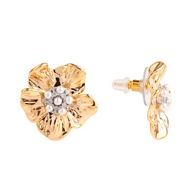 Серьги пусеты 504244420-1 ювелирный сплав Цветок