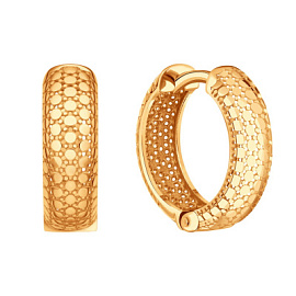 Серьги конго Т10002Г391 золото Колечки