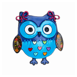 Брошь 141110085 ювелирный сплав Сова