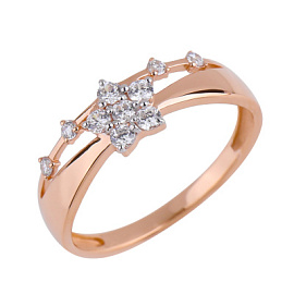 Кольцо 24705 золото Цветок