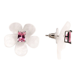 Серьги пусеты 503606370-2 ювелирный сплав Цветок