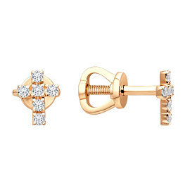 Серьги пусеты 12065-120 золото