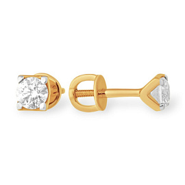 Серьги пусеты С13212346 золото