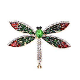 Брошь 331110045 ювелирный сплав Стрекоза
