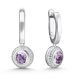 Серьги подвесные 02-5157.00АМ-00 серебро