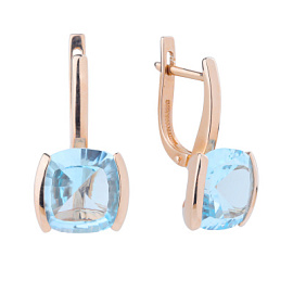 Серьги один камень С120-6977Т золото