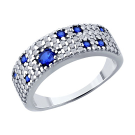 Кольцо 88010078 серебро