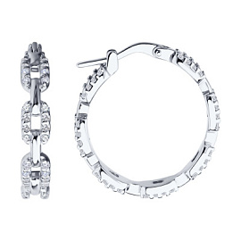 Серьги конго 94026801 серебро Цепь