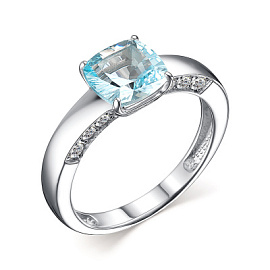 Кольцо один камень 10-72-00029-200 серебро