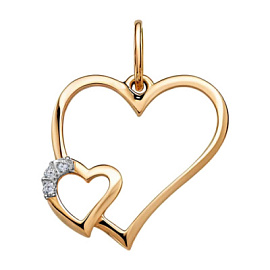 Подвеска 316407111 золото Сердце