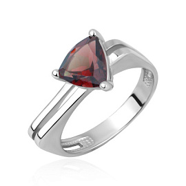 Кольцо один камень 1340155538 серебро