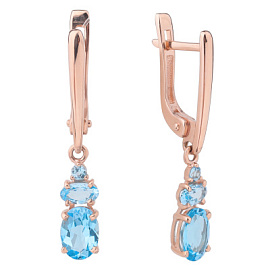 Серьги подвесные С-0284 топ золото