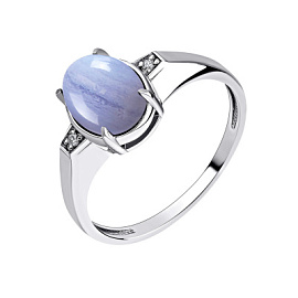 Кольцо один камень 1340391973-84 серебро