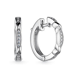 Серьги конго 02-3332.00КЦ-00 серебро Тиффани Х