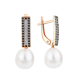 Серьги подвесные 290-1-1297Р золото