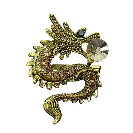 Брошь 3-3253-YB ювелирный сплав Дракон
