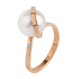 Кольцо один камень 190-1-962Р золото