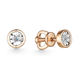 Серьги пусеты С.143-120 золото