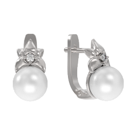 Серьги 1039162-01150-2S серебро Цветок