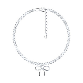 Браслет 94051534 серебро бантик