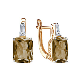 Серьги один камень 21804939 раух золото