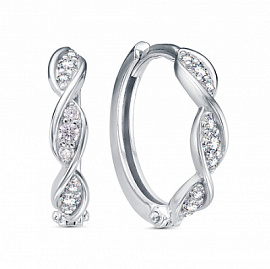 Серьги СКЛ1451В серебро Колечки