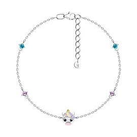 Браслет 94051299 серебро Единорог