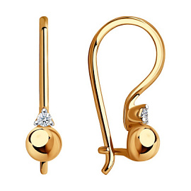 Серьги 51-120-00511-1 золото Шар