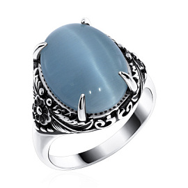 Кольцо один камень 1310265714-70 серебро