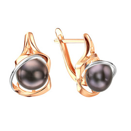 Серьги один камень 290-1-881Р золото