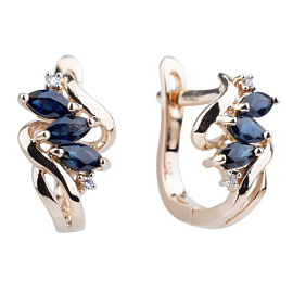 Серьги 127Е0099КС золото