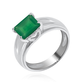 Кольцо один камень 1340391533-60 серебро