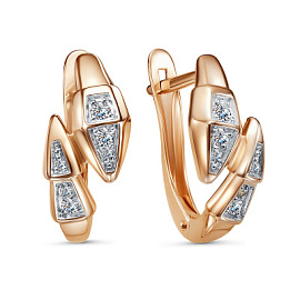 Серьги 2696607111 золото Булгари Змея