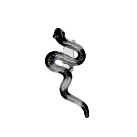 Брошь 5-3308-W ювелирный сплав змея