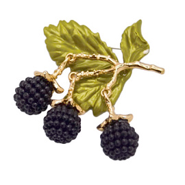 Брошь 331110092 ювелирный сплав Ягода