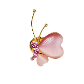 Брошь 3V-5371-Y ювелирный сплав Бабочка