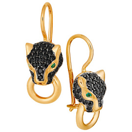 Серьги 22481фч золото Картье пантера