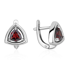 Серьги 2340155541 серебро Треугольник