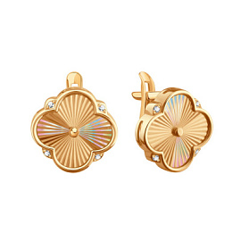 Серьги Т10262Г453 золото Ван Клиф