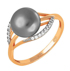 Кольцо один камень 190-1-749Р золото