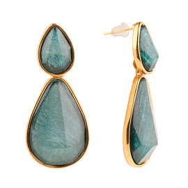 Серьги подвесные 3-1427-Y ювелирный сплав