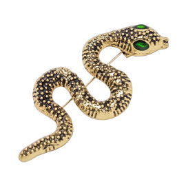 Брошь 141110099 ювелирный сплав змея