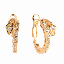 Серьги 202500041-1 ювелирный сплав Булгари Змея