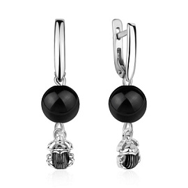 Серьги подвесные 2348394719-20 серебро Паук