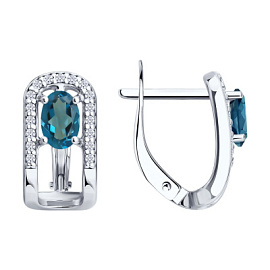 Серьги 92025335 серебро