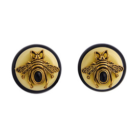 Серьги пусеты 261110417 ювелирный сплав Пчела