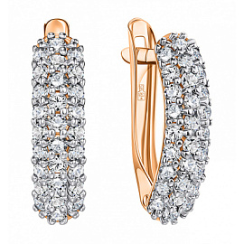 Серьги СргЛ60.бцФ.з585 золото