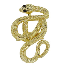 Брошь 5-3306-Y ювелирный сплав змея
